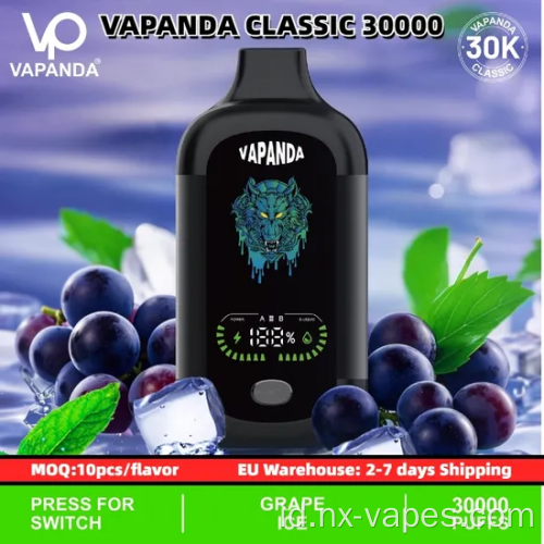 Vapanda Classic 30000 Puffs Digital Screen 30K Harga